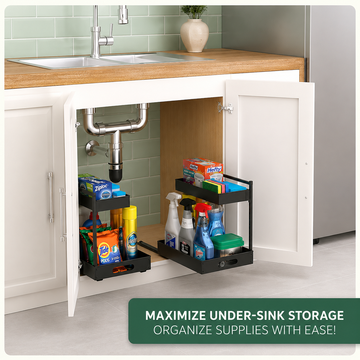 2-Tier Pull-Out Under Sink Organizer