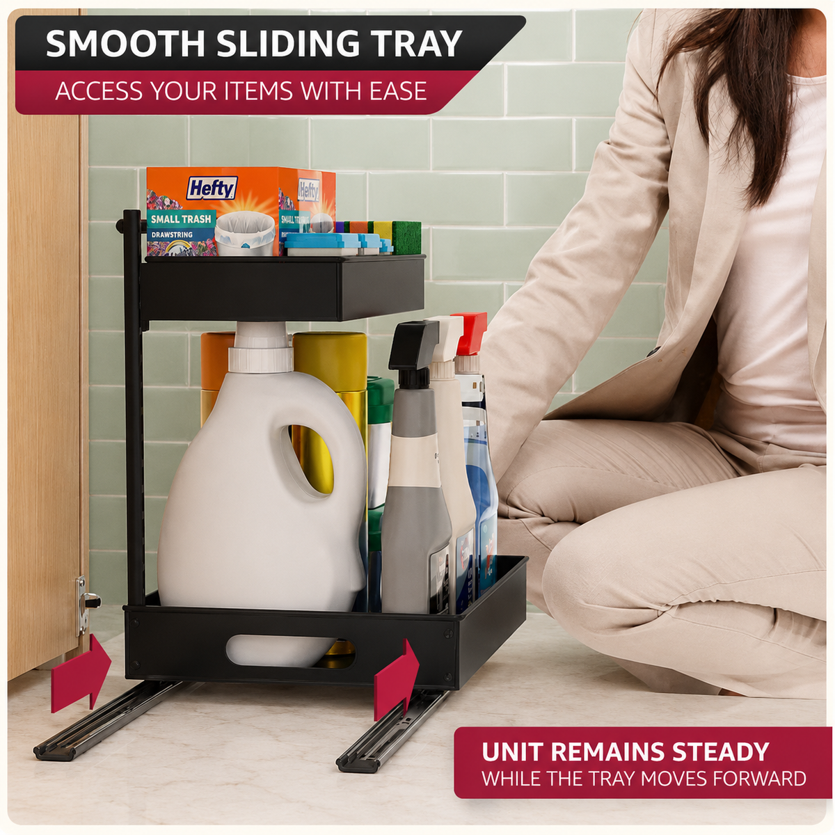 2-Tier Pull-Out Under Sink Organizer