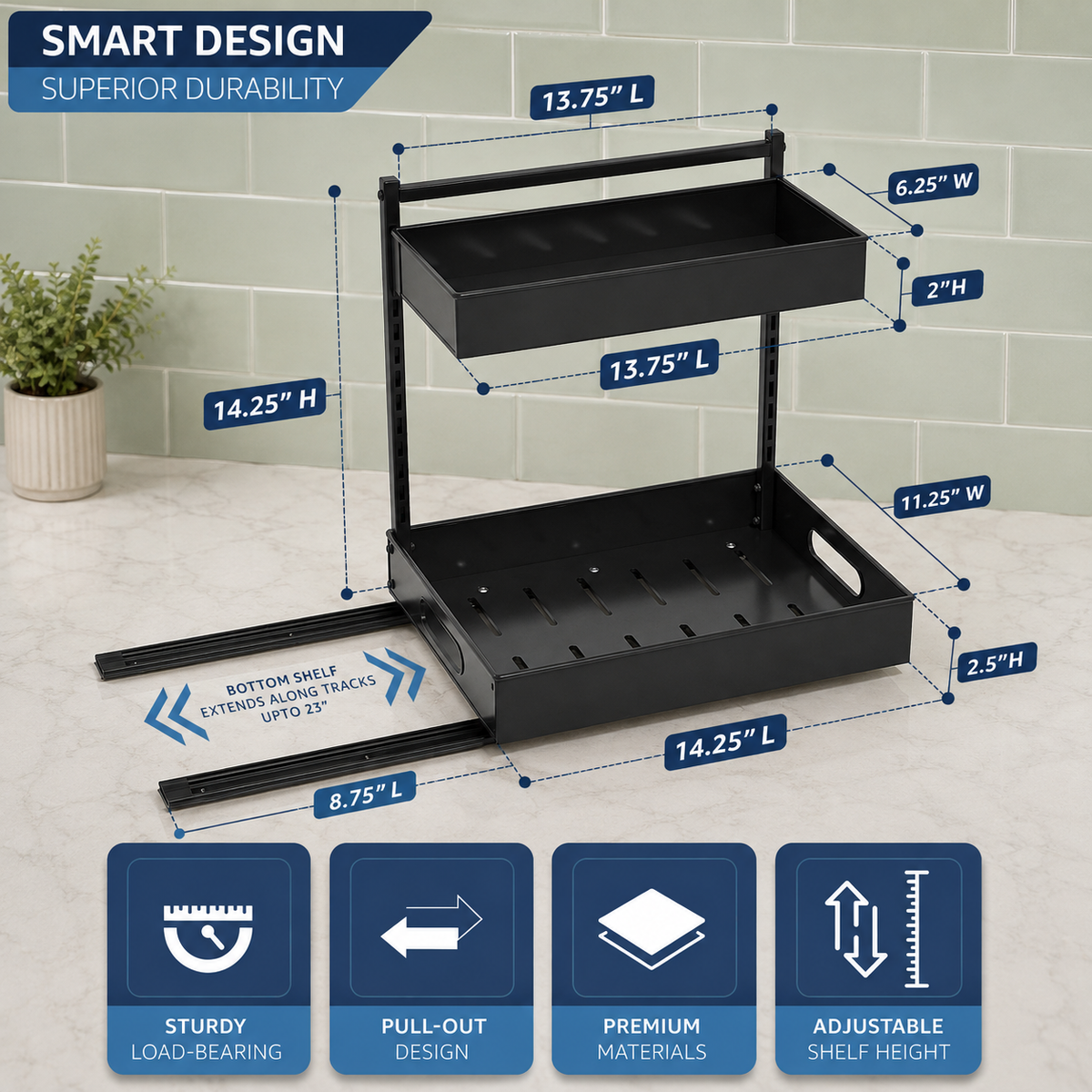 2-Tier Pull-Out Under Sink Organizer