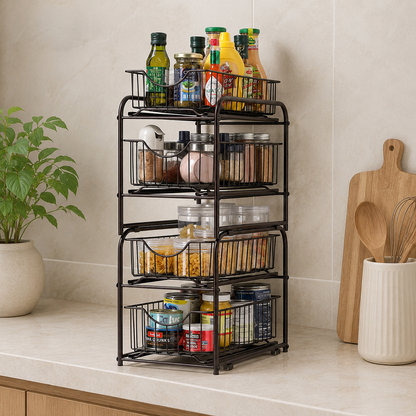 2-Tier Sliding Under Sink Organizer 2 Pack
