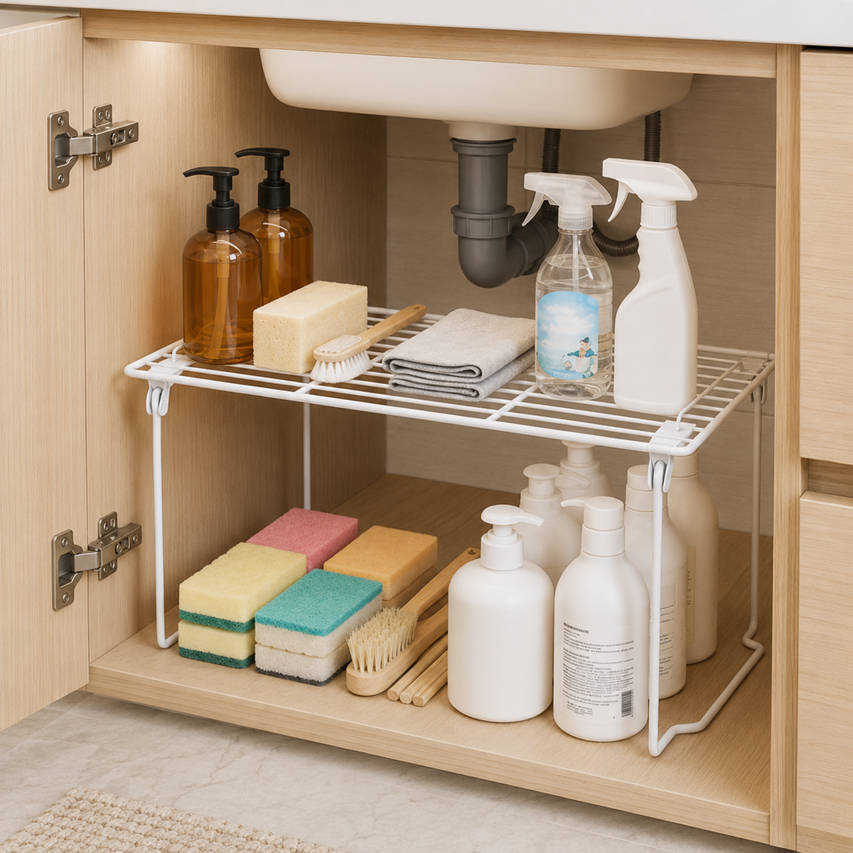 Stackable Foldable Wire Storage Shelf