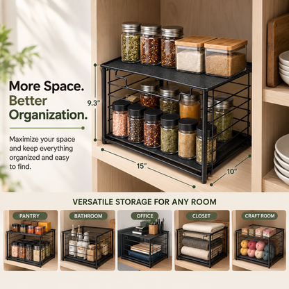 Stackable Pull-Out Drawer Organizer